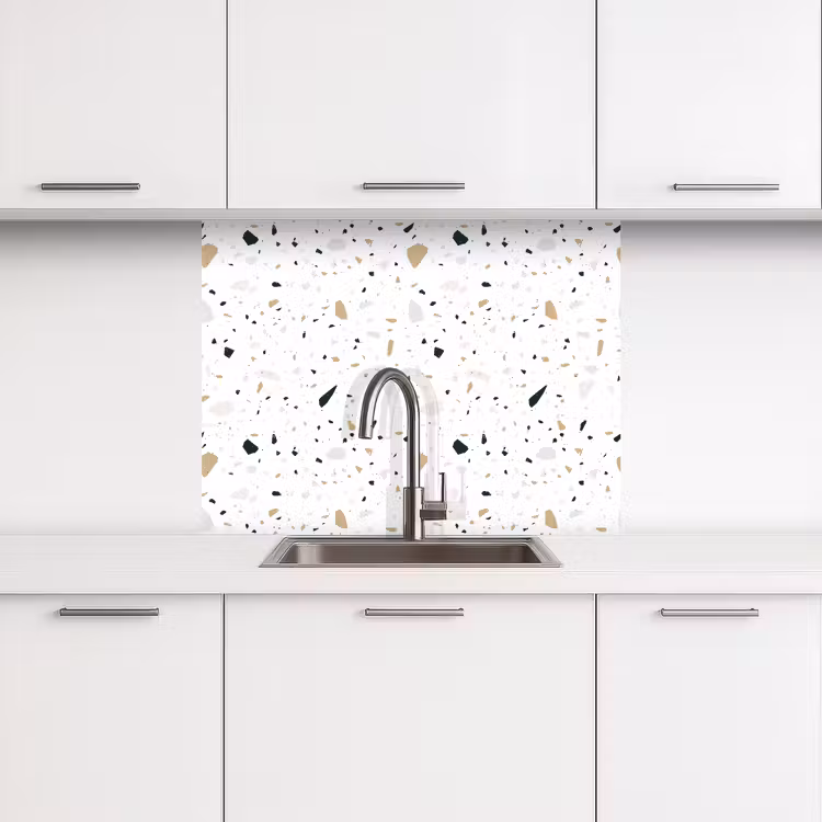 Revestimiento cocina - Terrazo - Motivo - Blanco - Neutro — 3