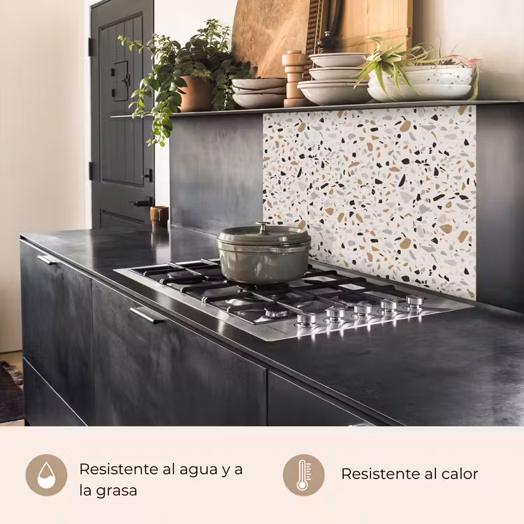 Revestimiento cocina - Terrazo - Patrón - Acero — 4