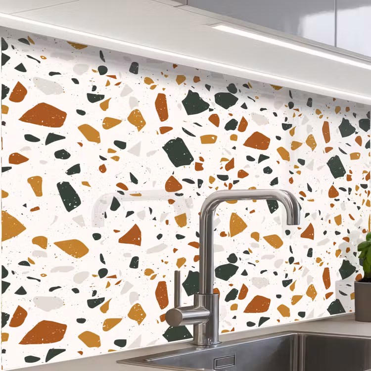 Revestimiento cocina - Terrazo - Patrón - Blanco - Terra — 1