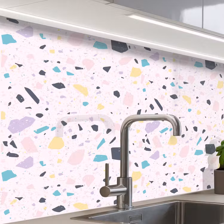 Revestimiento cocina - Terrazo - Patrón - Suave - Caramelo — 1