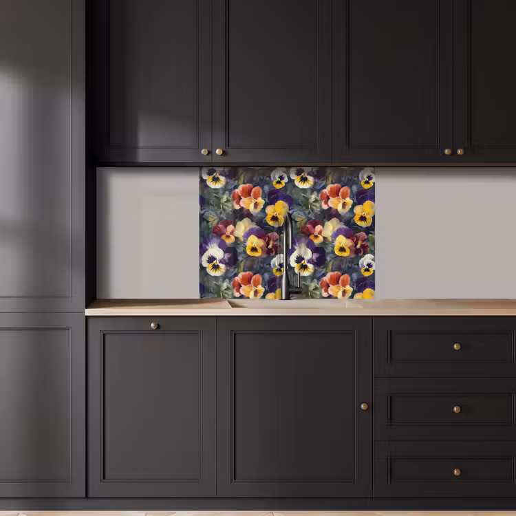 Revestimiento cocina - Violetas - Morado - Amarillo - Verde — 5