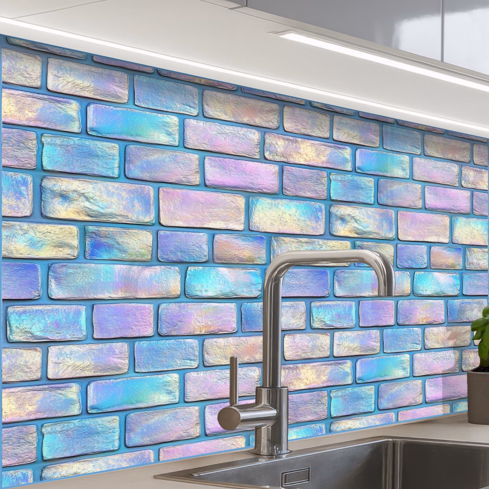 Revestimiento cocina - Arco iris - Brillo - Piedra — 1