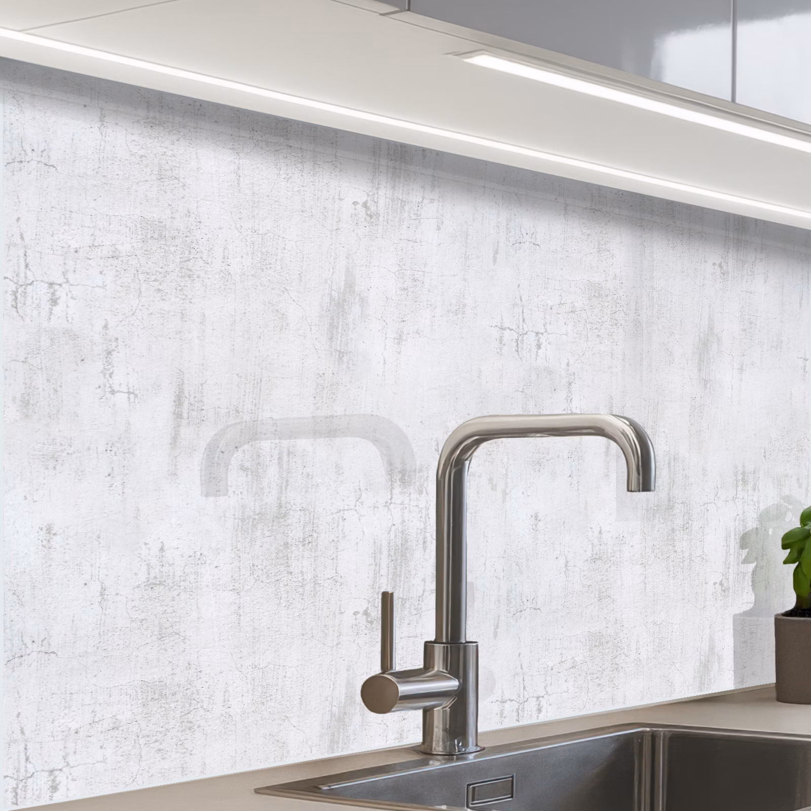 Revestimiento cocina - Pared - Pintado - Blanco - Sin terminar — 1