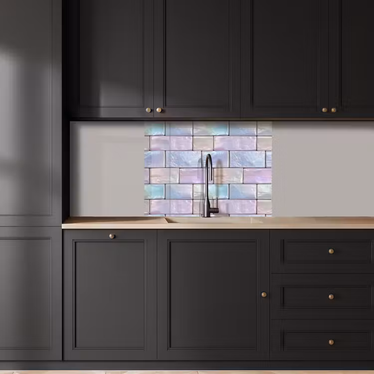Revestimiento cocina - Brillo pastel - Piedra - Reflejo — 5