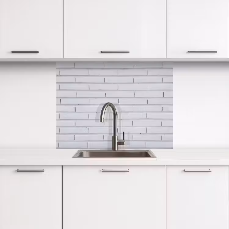 Revestimiento cocina - Ladrillos - Pintado - Blanco - Minimalista — 3