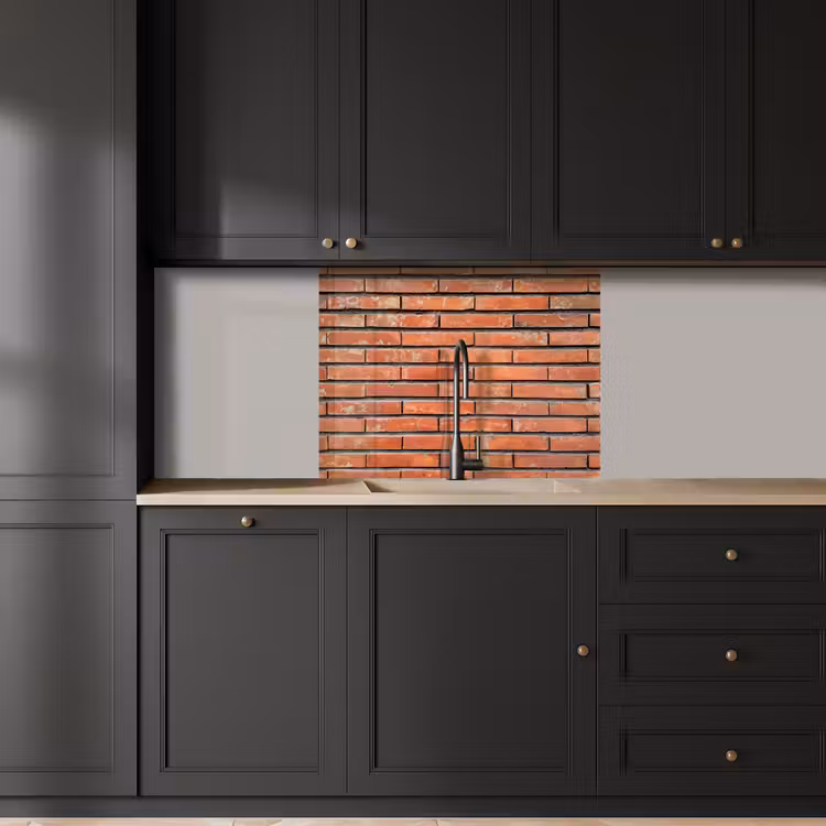 Revestimiento cocina - Rojo - Ladrillos - Muro - Daños — 5