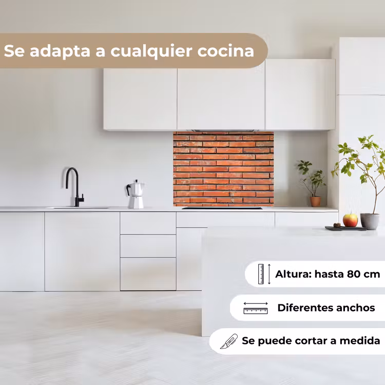 Revestimiento cocina - Rojo - Ladrillos - Muro - Daños — 6