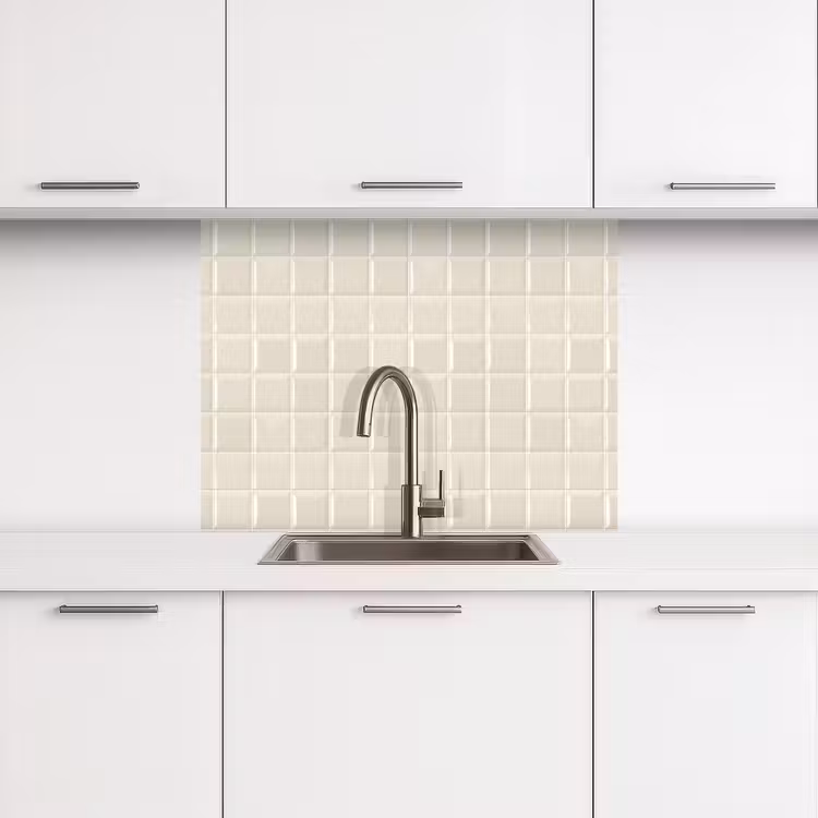 Revestimiento cocina - Cuadrado - Baldosas - Brillante - Beige — 3