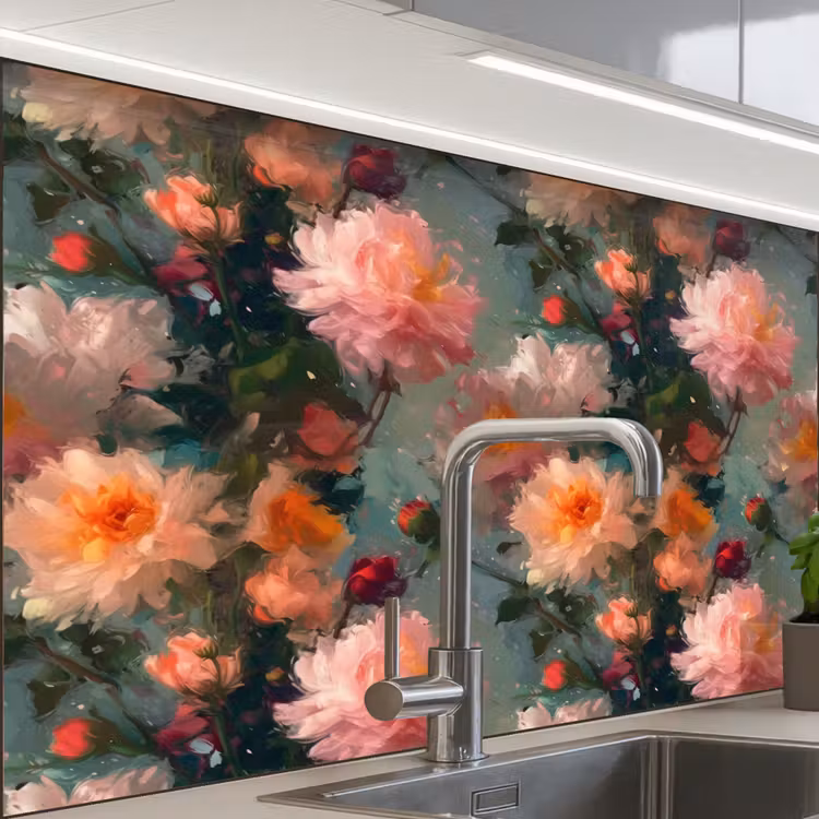 Revestimiento cocina - Dalia - Flores - Patrón — 1