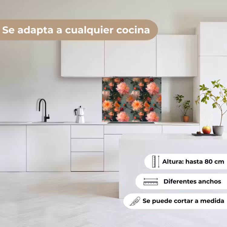 Revestimiento cocina - Dalia - Flores - Patrón — 6