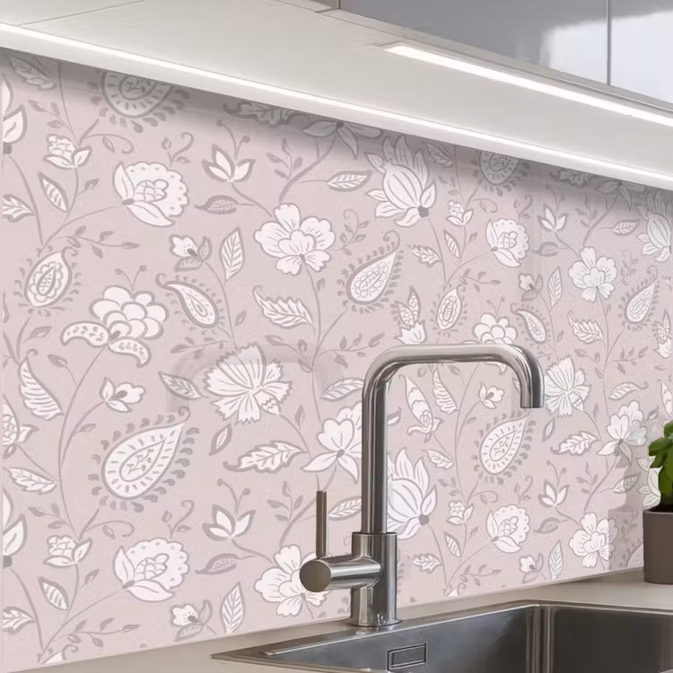 Revestimiento cocina - Flores - Firmado - Lavanda — 1