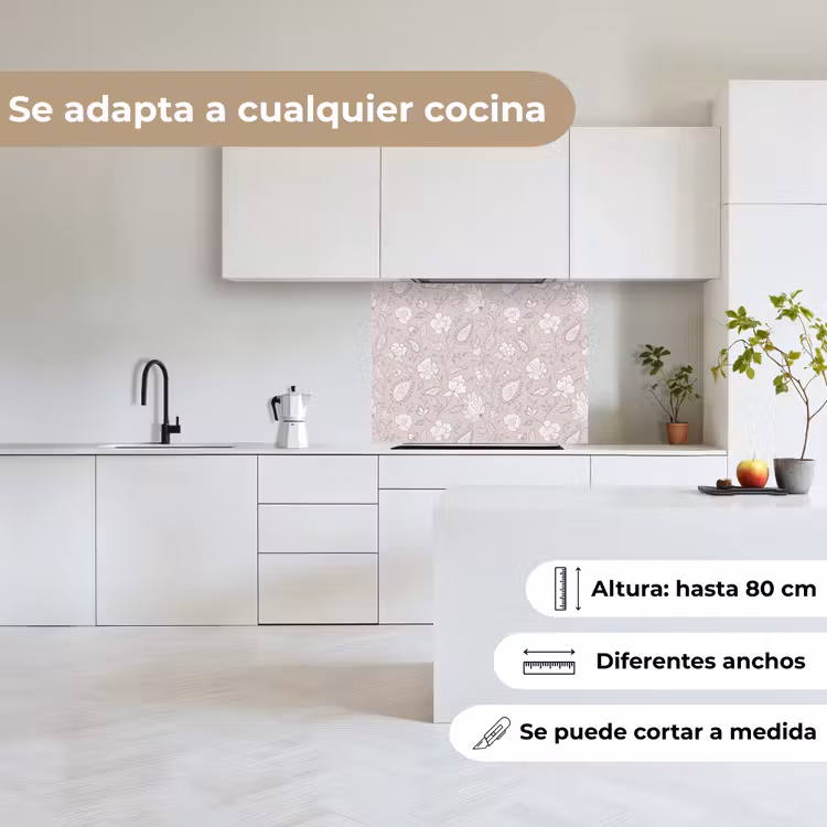 Revestimiento cocina - Flores - Firmado - Lavanda — 6