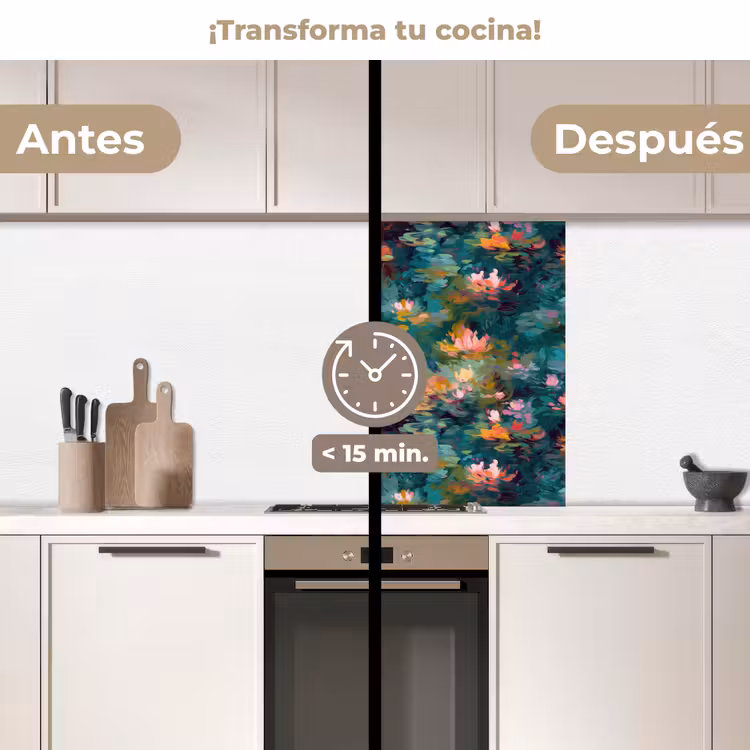 Revestimiento cocina - Nenúfares - Estanque - Agua — 2