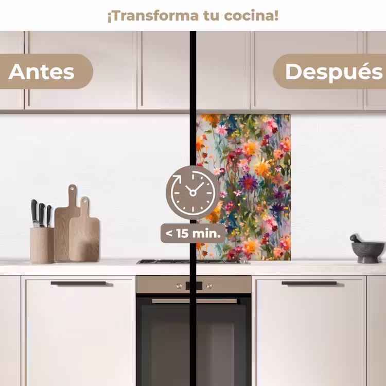Revestimiento cocina - Veraniego - Colorido - Patrón - Flores — 2
