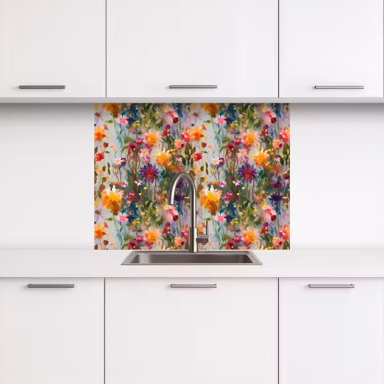 Revestimiento cocina - Veraniego - Colorido - Patrón - Flores — 3