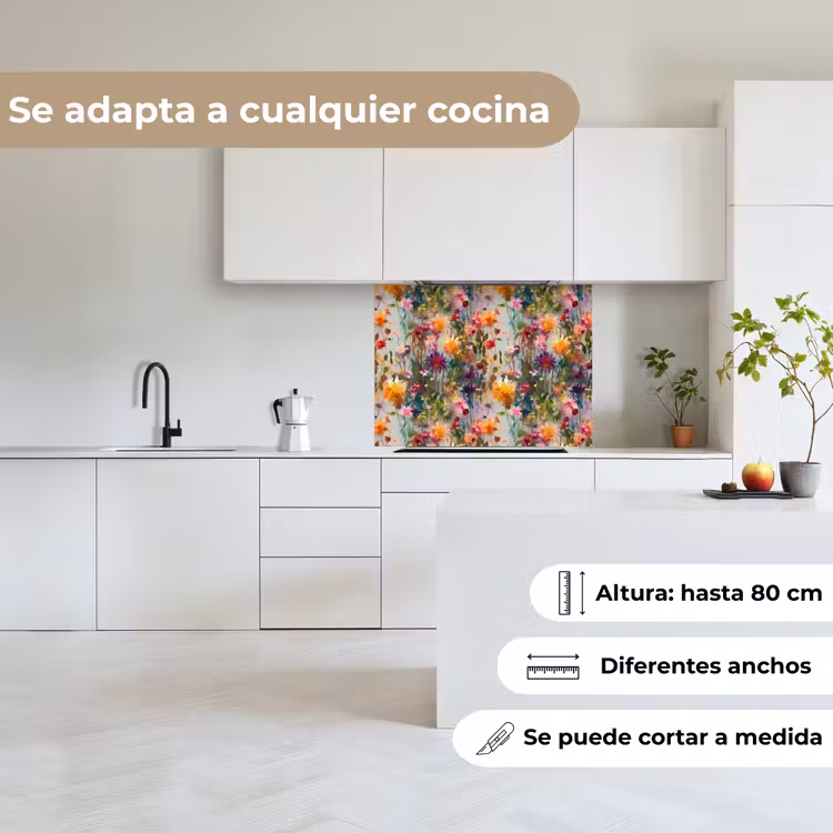 Revestimiento cocina - Veraniego - Colorido - Patrón - Flores — 6