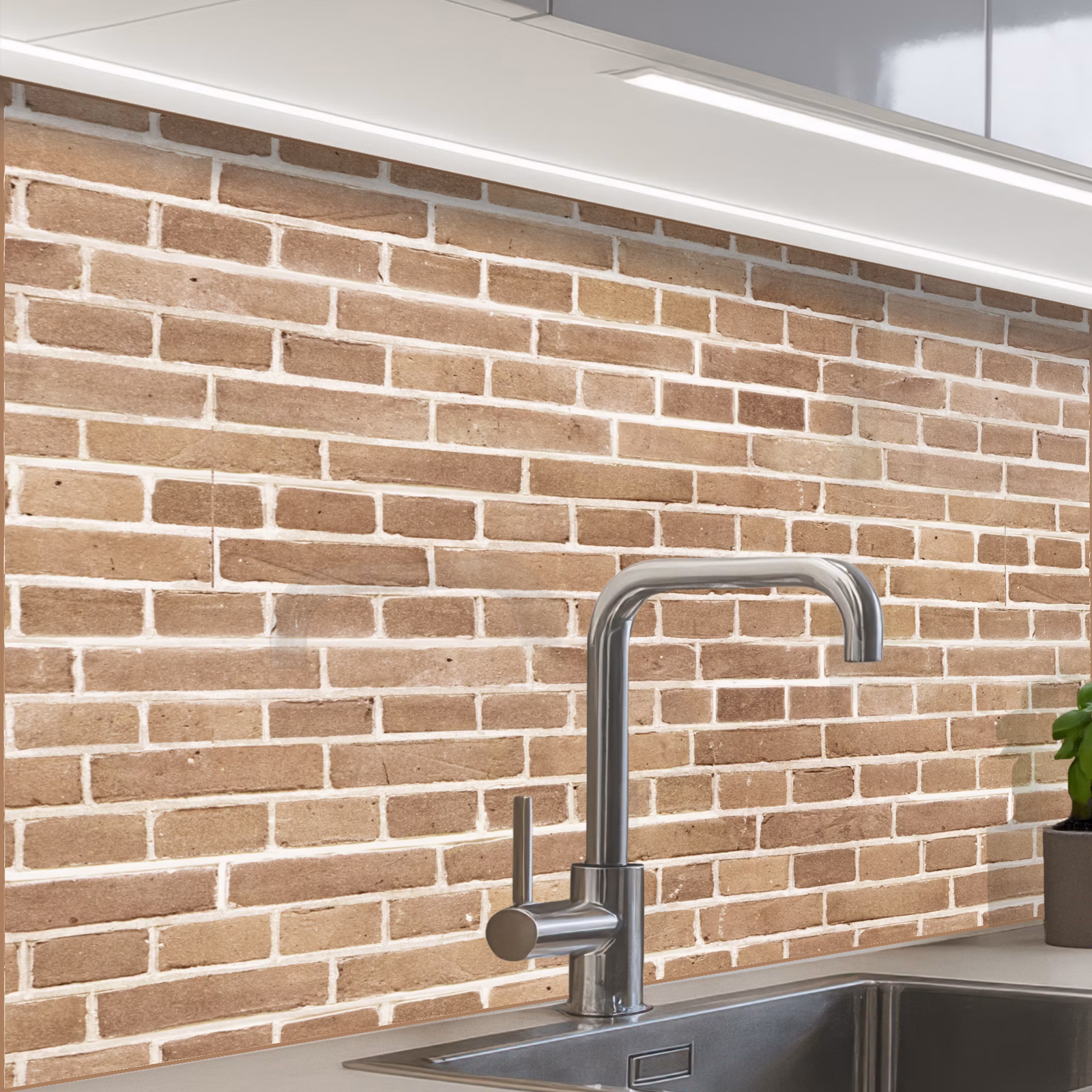 Revestimiento cocina - Piedras - Marrón - Claro - Motivo — 1