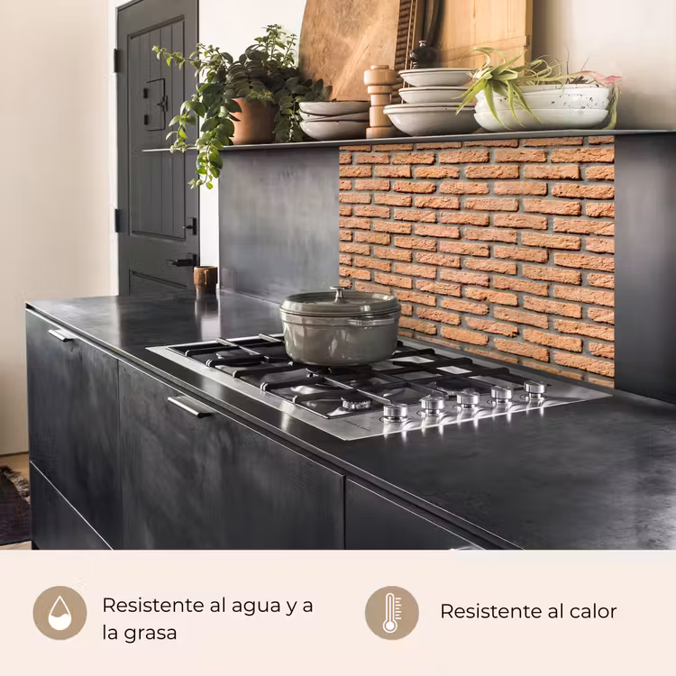 Revestimiento cocina - Ladrillos - Rectangular - Rojo - Pared — 4