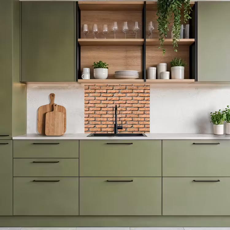 Revestimiento cocina - Ladrillos - Rectangular - Rojo - Pared — 7