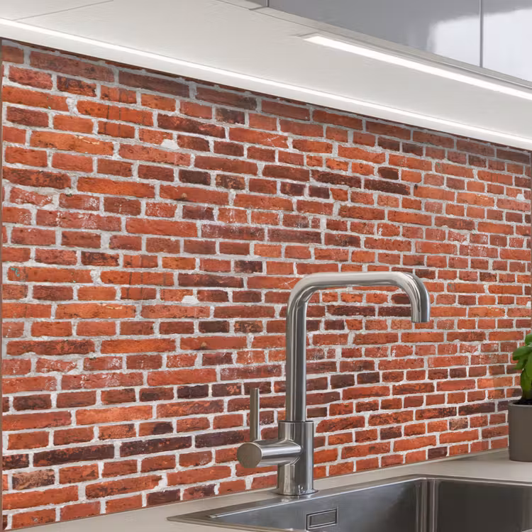 Revestimiento cocina - Muro - Ladrillos - Desgastados - Juntas — 1