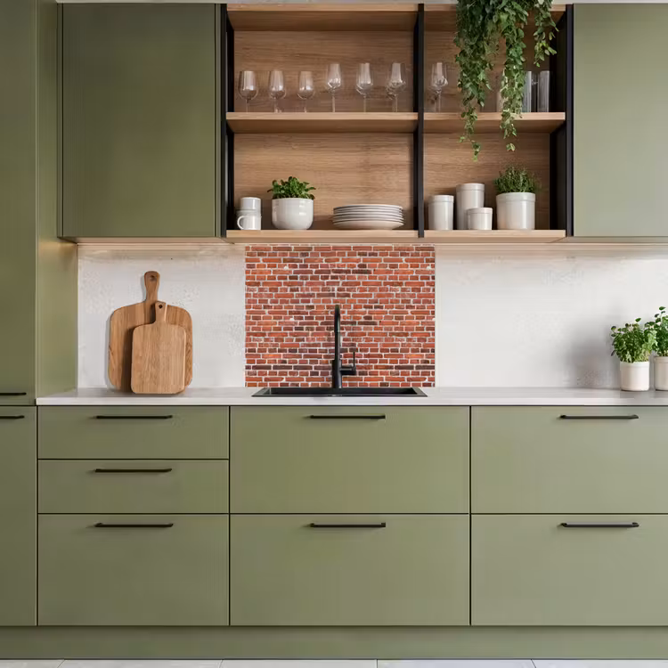Revestimiento cocina - Muro - Ladrillos - Desgastados - Juntas — 7