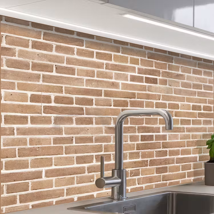 Revestimiento cocina - Piedras - Marrón - Claro - Motivo — 1