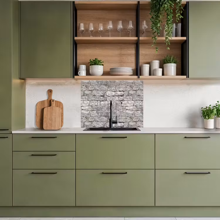 Revestimiento cocina - Piedras naturales - Muro - Desmenuzamiento — 7