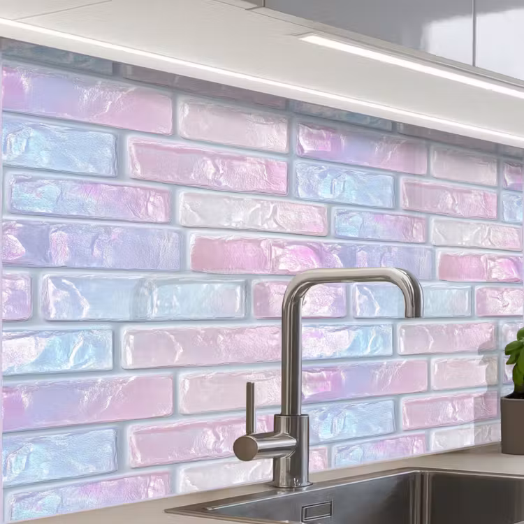 Revestimiento cocina - Rosa - Perla - Brillo - Pared — 1
