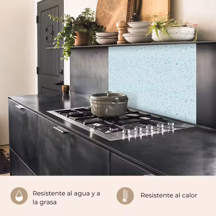 Revestimiento cocina - Terrazo - Estampado - Colorido - Azul bebé — 4