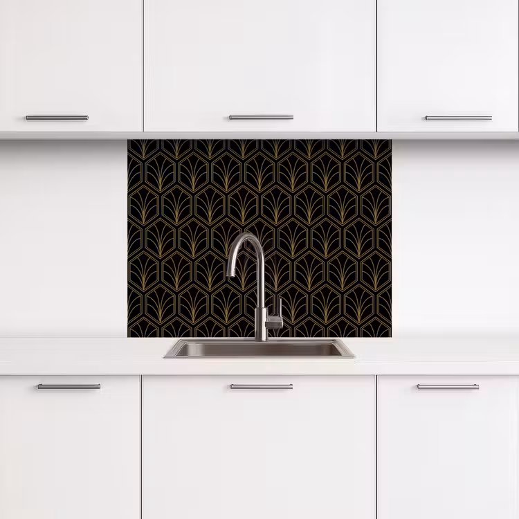 Revestimiento cocina - Forma de flecha - Abanico - Oro — 3