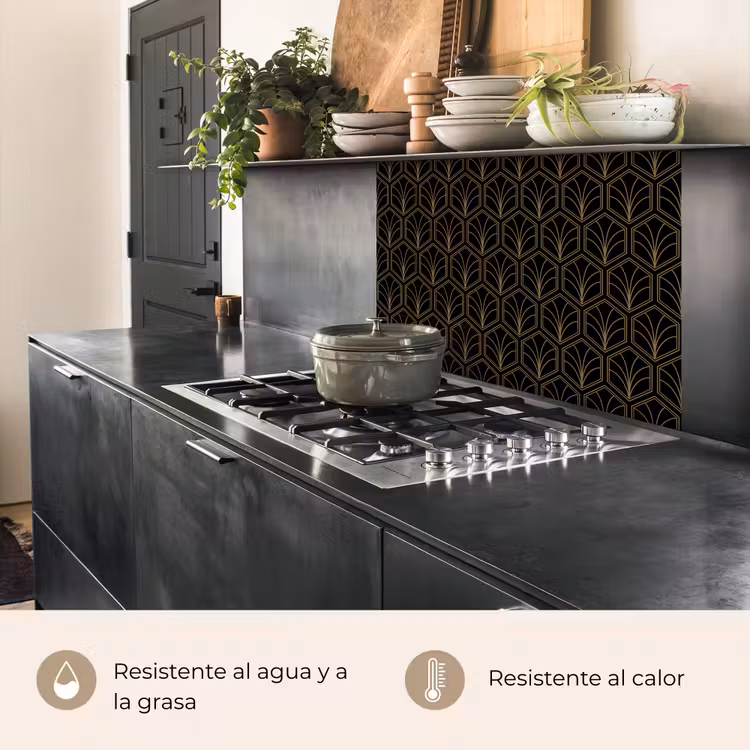 Revestimiento cocina - Forma de flecha - Abanico - Oro — 4
