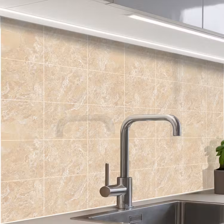 Revestimiento cocina - Mármol - Baldosas - Beige — 1