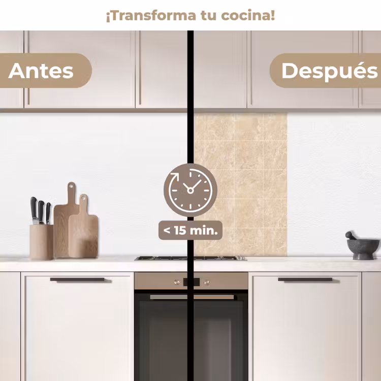 Revestimiento cocina - Mármol - Baldosas - Beige — 2