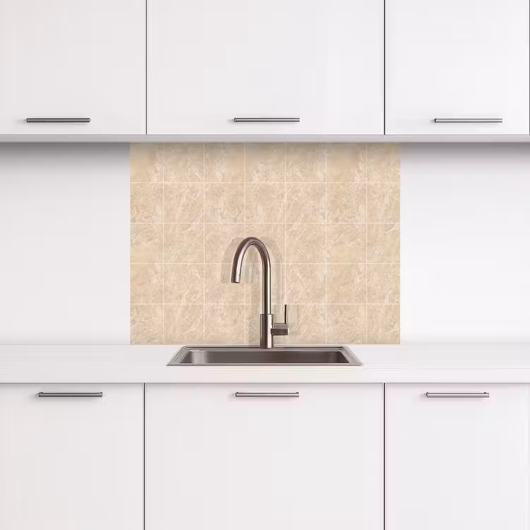 Revestimiento cocina - Mármol - Baldosas - Beige — 3