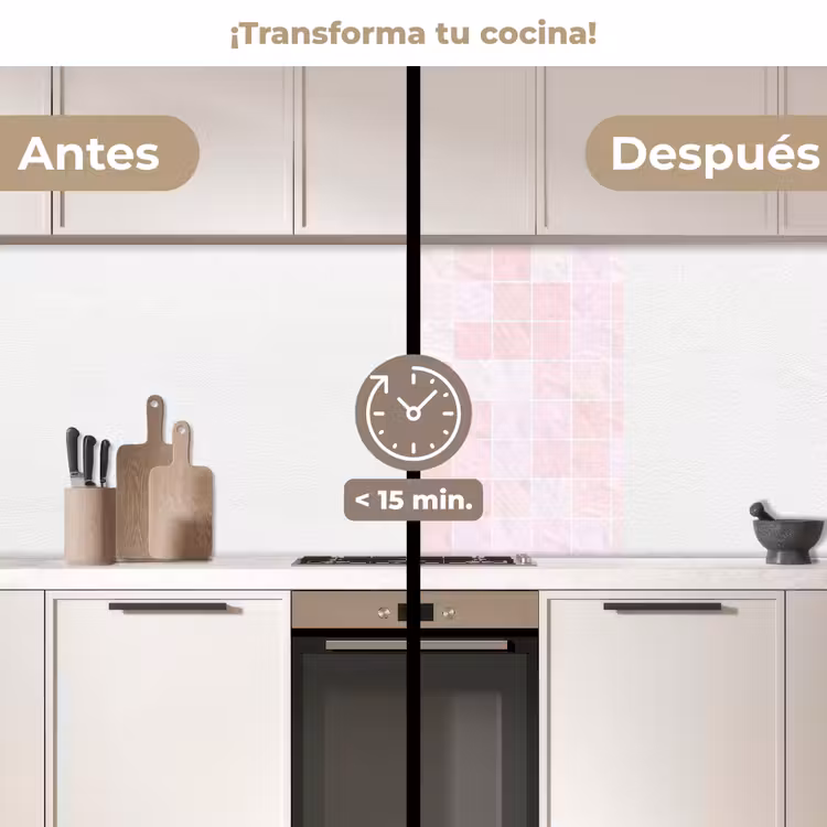 Revestimiento cocina - Mármol - Patrón - Mosaico - Rosa — 2