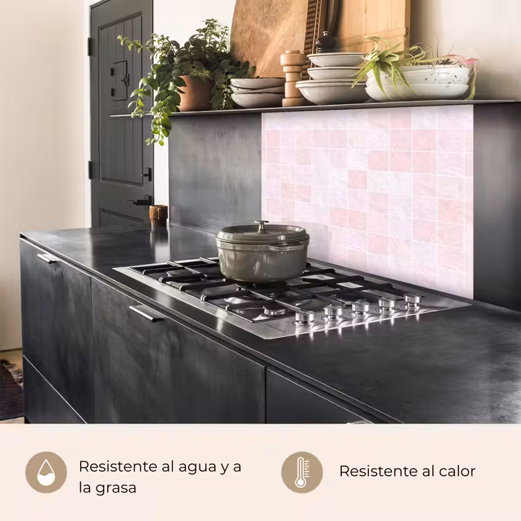 Revestimiento cocina - Mármol - Patrón - Mosaico - Rosa — 4