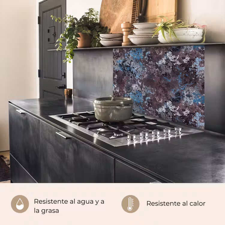Revestimiento cocina - Óxido - Azul - Marrón - Manchas — 4