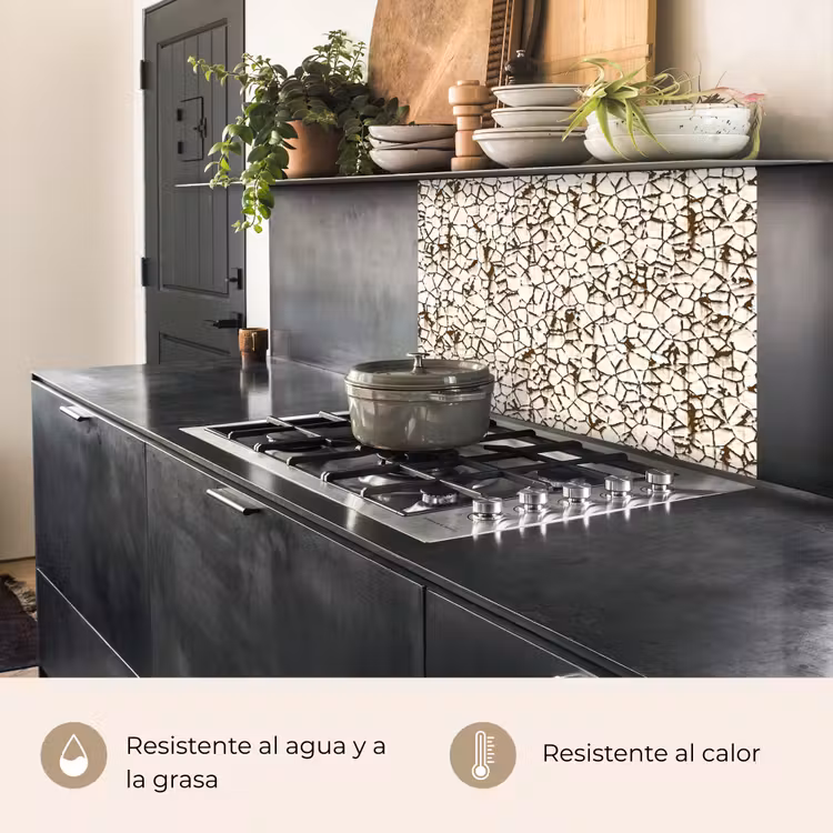 Revestimiento cocina - Beige - Estampado - Óxido - Pintura — 4