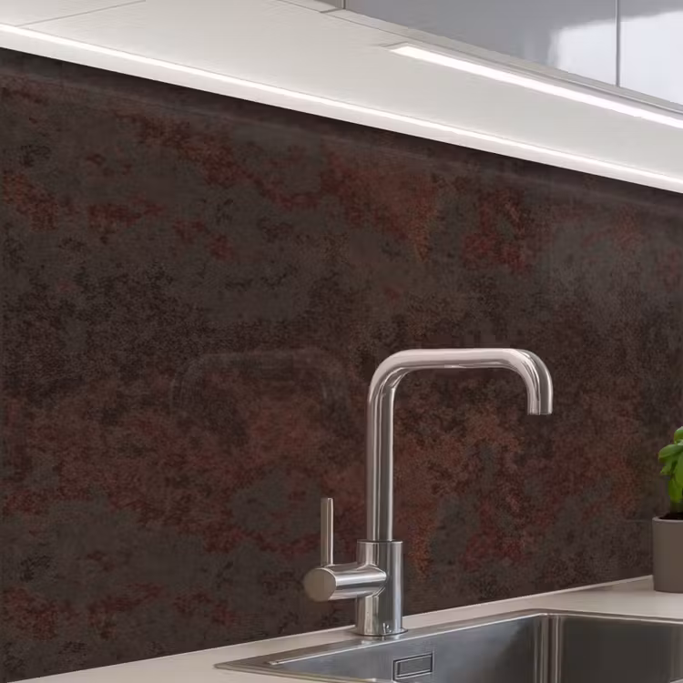 Revestimiento cocina - Metal - Óxido - Oscuro - Marrón — 1