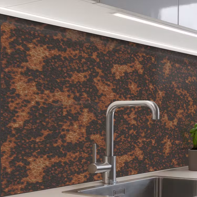 Revestimiento cocina - Negro - Manchas - Óxido - Marrón — 1