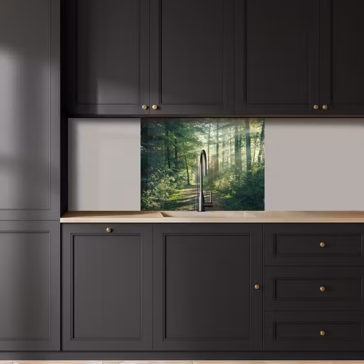 Revestimiento cocina - Bosque - Camino - Sol - Árboles - Verde - Naturaleza — 5