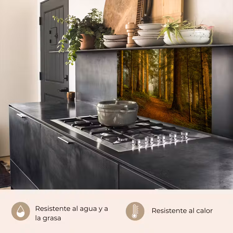 Revestimiento cocina - Bosque - Naturaleza - Árboles - Paisaje - Hojas — 4