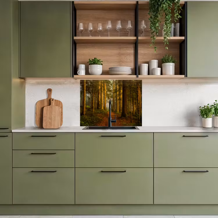 Revestimiento cocina - Bosque - Naturaleza - Árboles - Paisaje - Hojas — 7