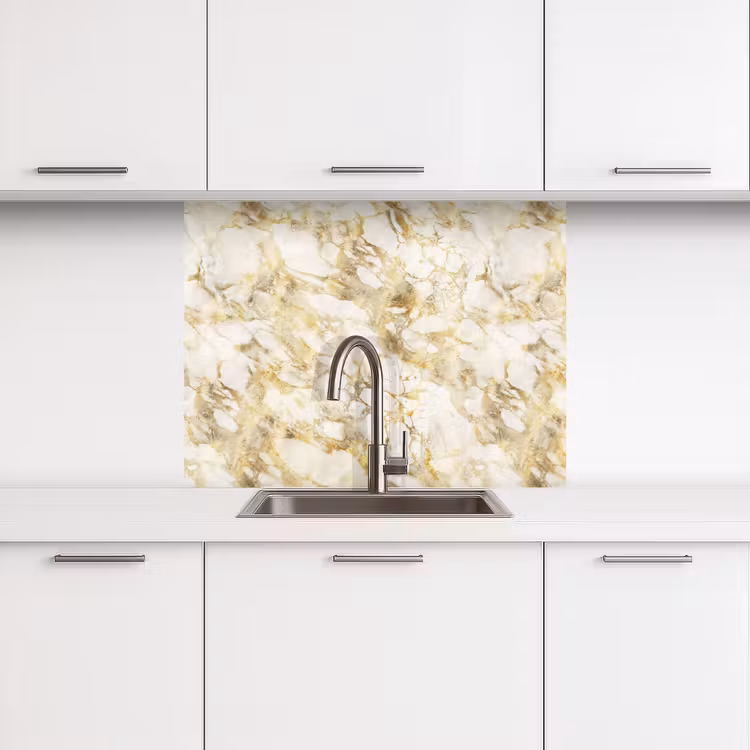 Revestimiento cocina - Cálido - Oro - Mármol - Motivo — 3