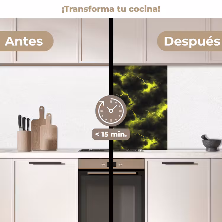 Revestimiento cocina - Amarillo - Tormenta - Nubes — 2