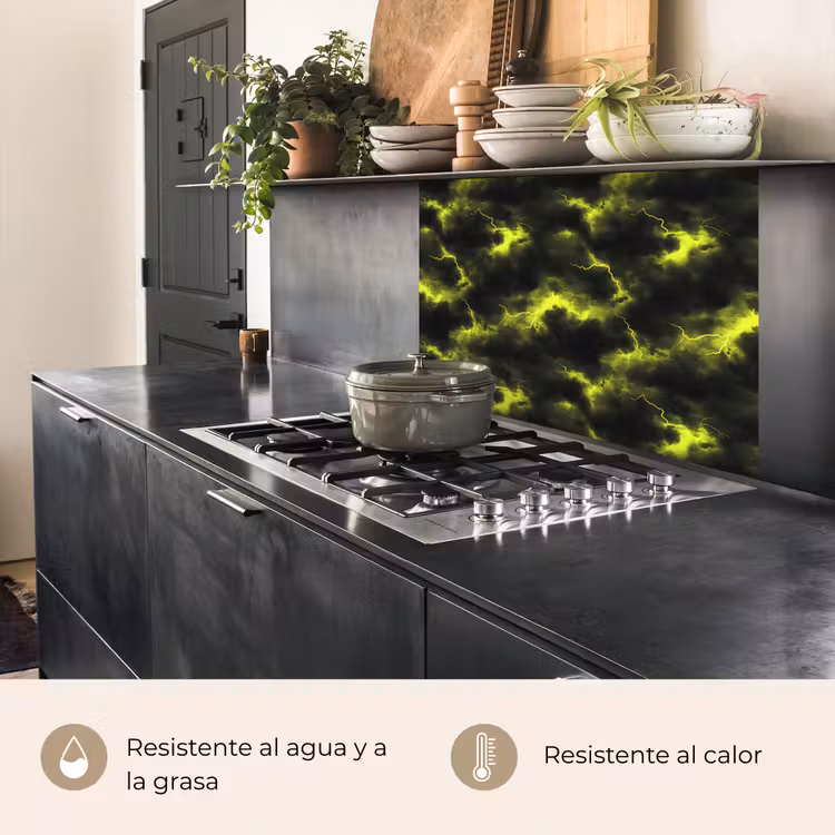 Revestimiento cocina - Amarillo - Tormenta - Nubes — 4