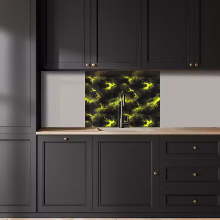Revestimiento cocina - Amarillo - Tormenta - Nubes — 5