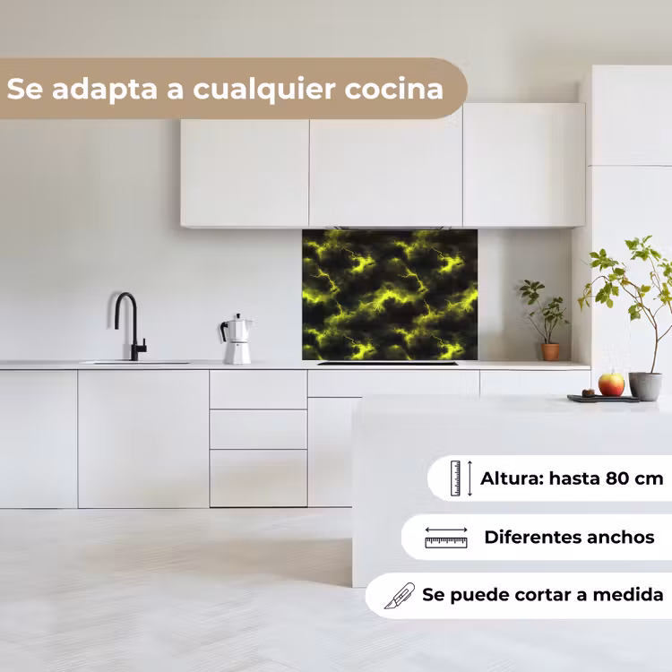 Revestimiento cocina - Amarillo - Tormenta - Nubes — 6
