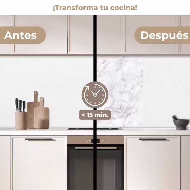 Revestimiento cocina - Clásico - Mármol - Vetas - Gris — 2