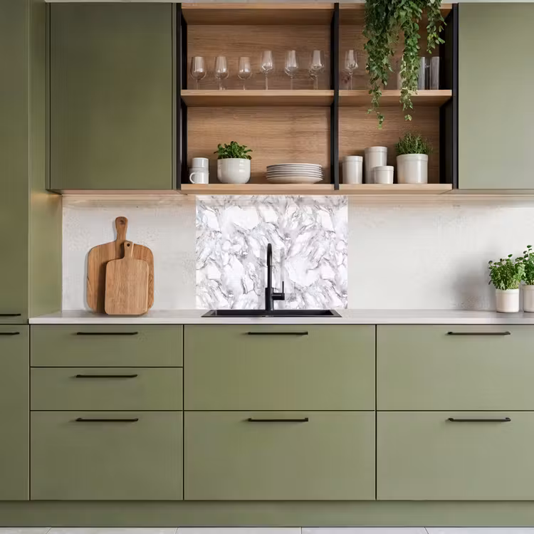 Revestimiento cocina - Mármol - Capas - Rompiendo - Estructura gris — 7